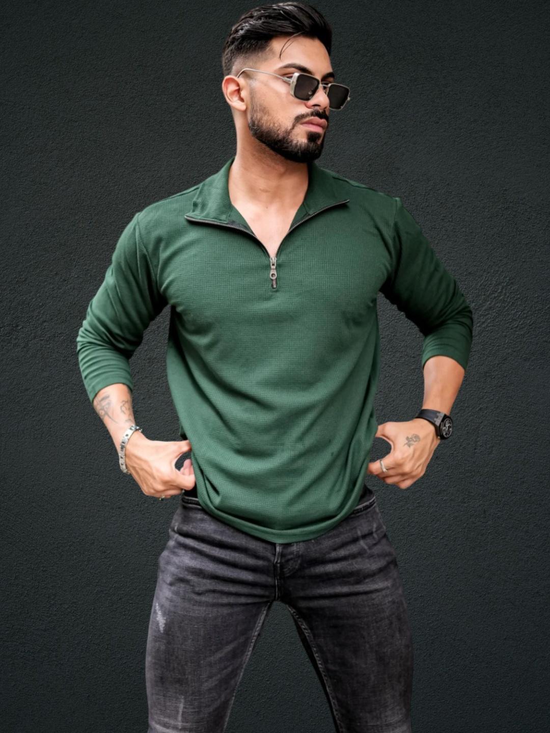 SZN Polo Collar Long Sleeves Muscle Fit T-shirt - Image 1