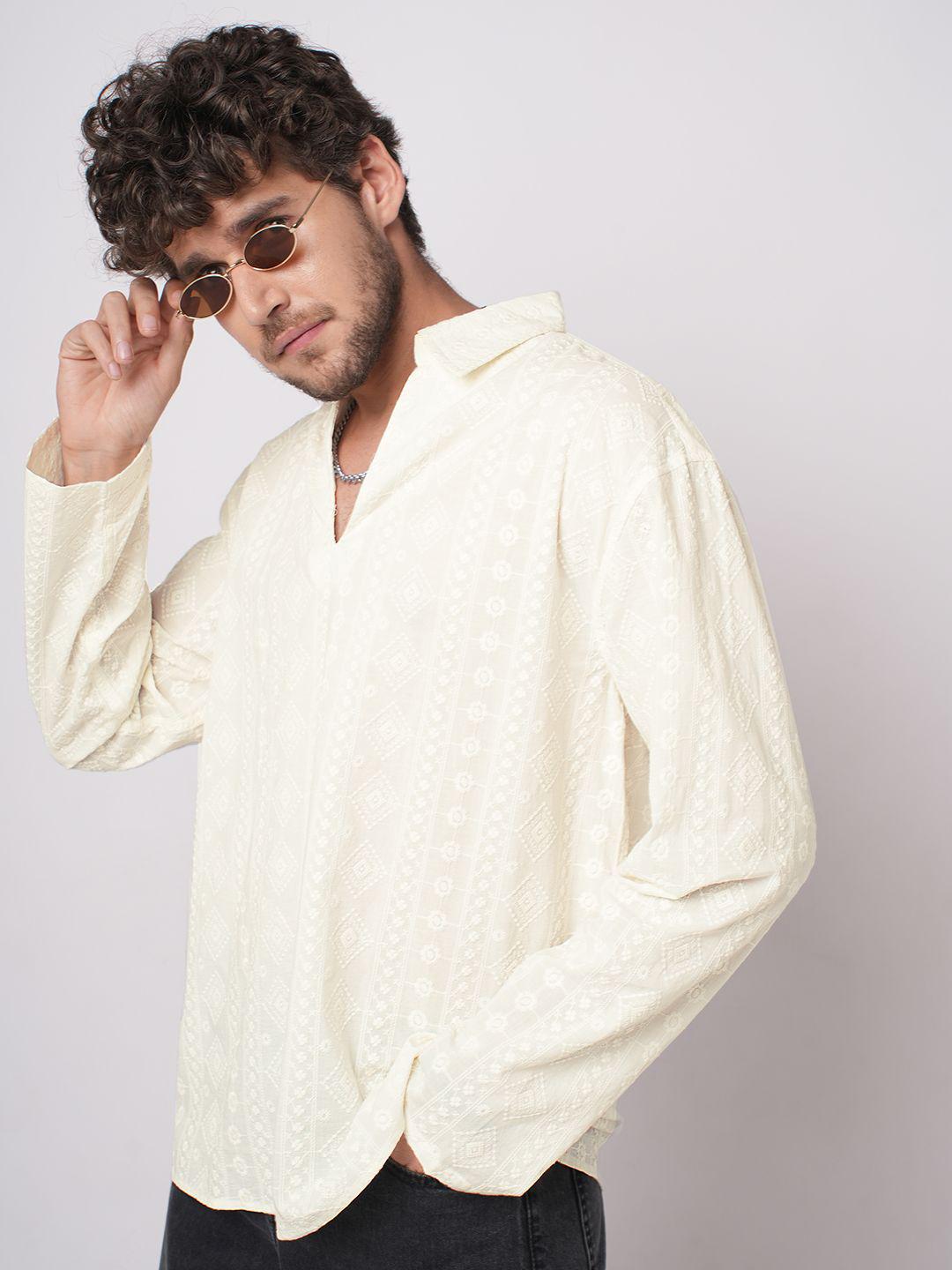 VASTRADO Men Classic Textured Casual Shirt