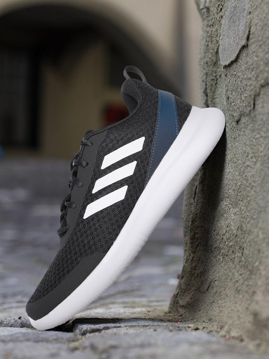 ADIDAS Men Charcoal Grey & White Flexpace Walking Shoes - Image 1