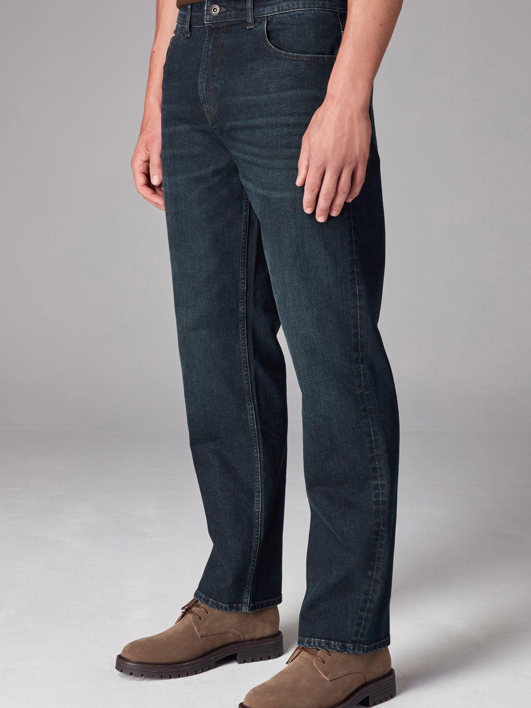 NEXT Men Regular Fit Mid-Rise Light Fade Stretchable Jeans - Image 1