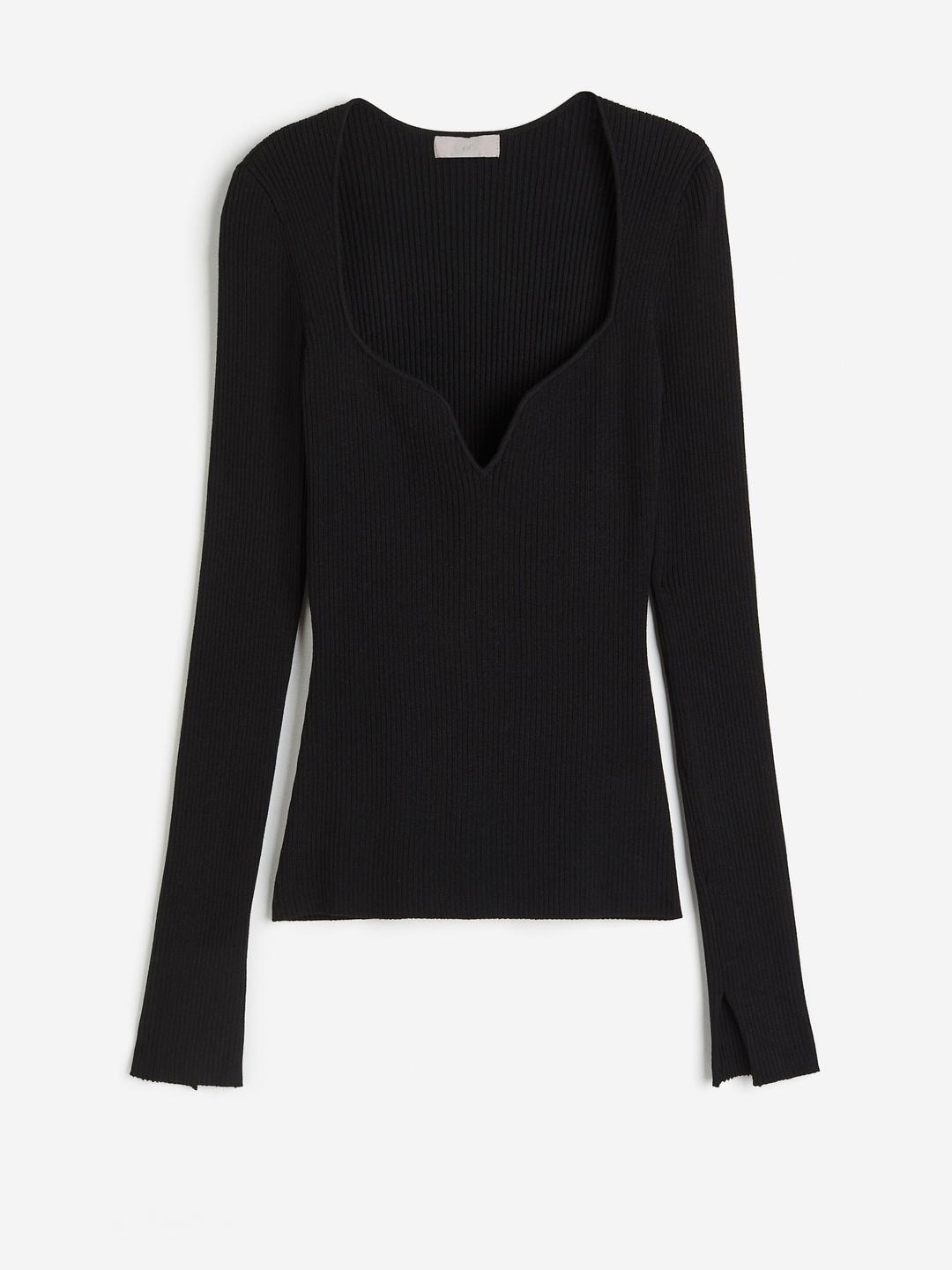 Buy H&M Rib Knit Sweetheart Neck Top - Tops for Women 25279202