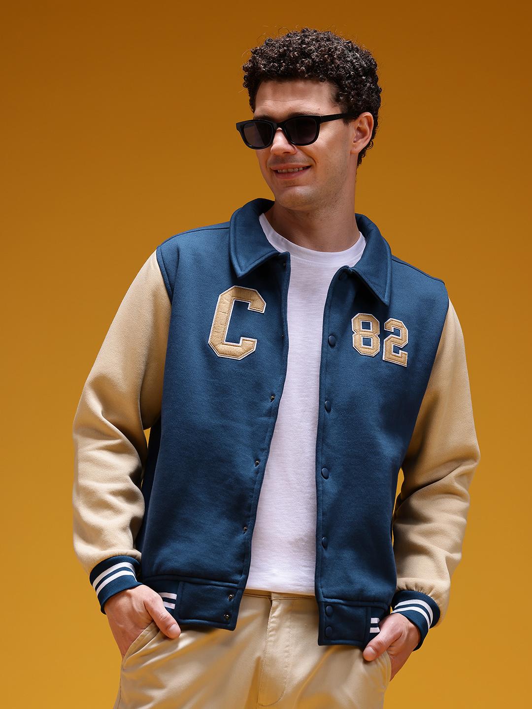 Buy HERE&NOW Applique Varsity Jacket - Jackets for Men 35873859