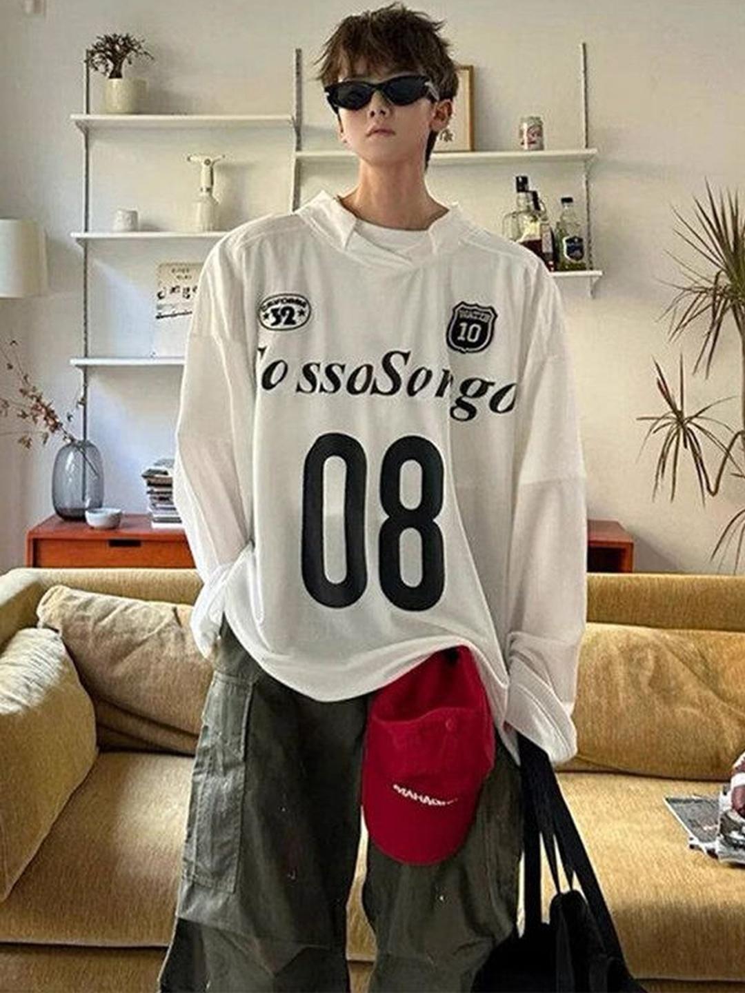 StyleCast x Revolte Men Oversized Typography T-shirt - Image 1