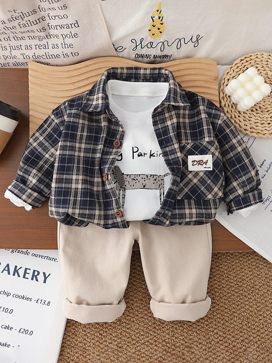 StyleCast x Revolte Boys Checked Cotton Clothing Set - Image 1