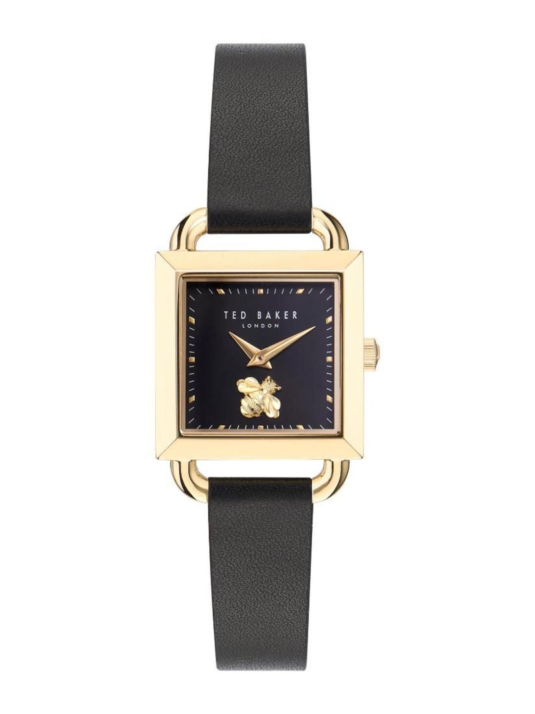 Ted Baker Taliah Women Brass Embellished Dial & Leather Straps Analogue Watch BKPTAS301