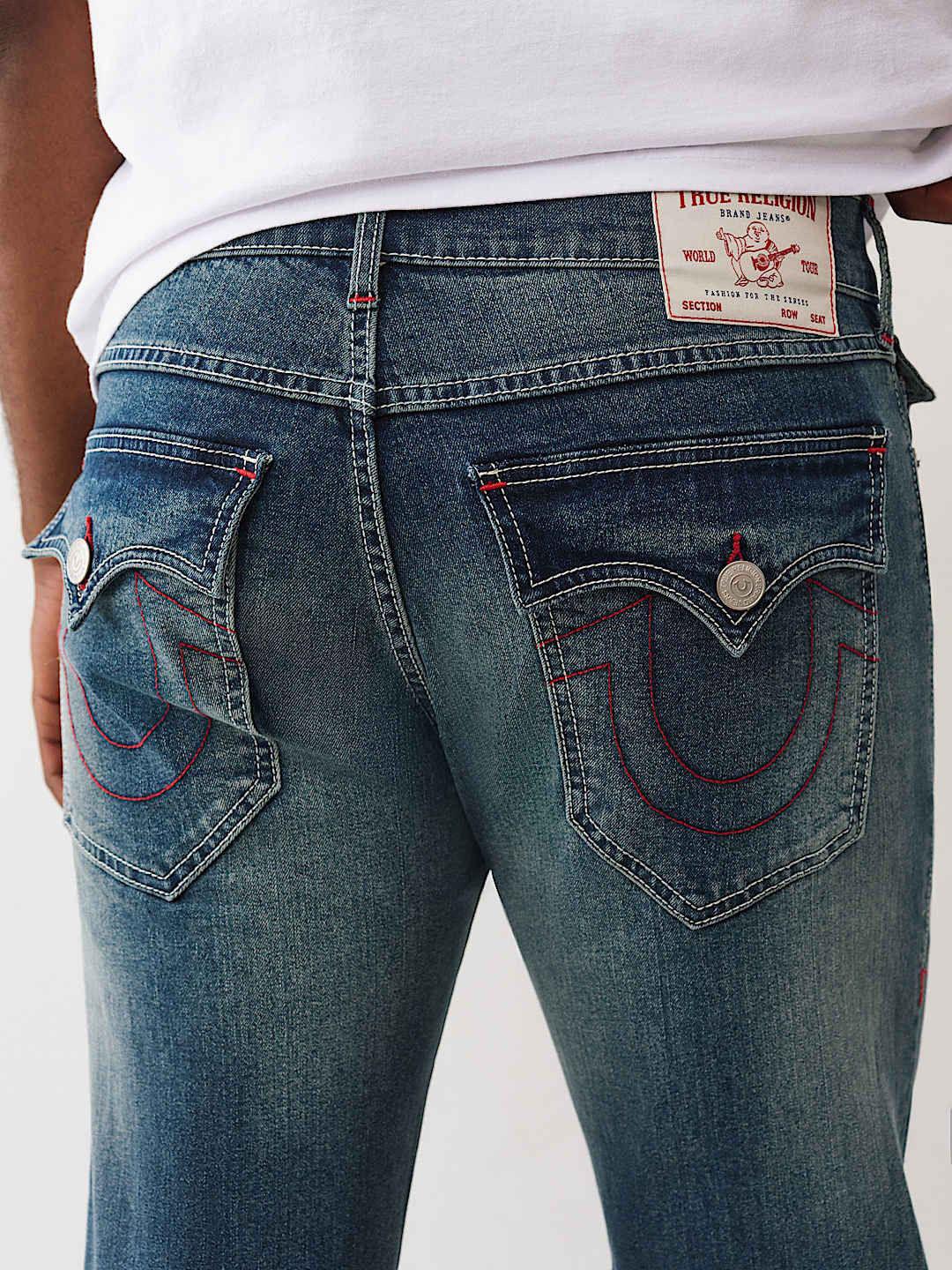 Buy True Religion Men Bootcut Mid-Rise Patch Work Light Fade Jeans