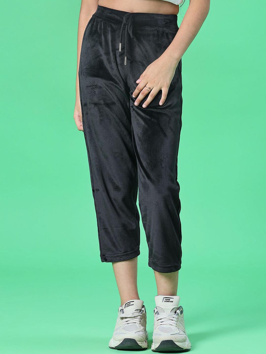 Buy V-Mart Girls Mid Rise Regular Fit Cotton Regular Trousers