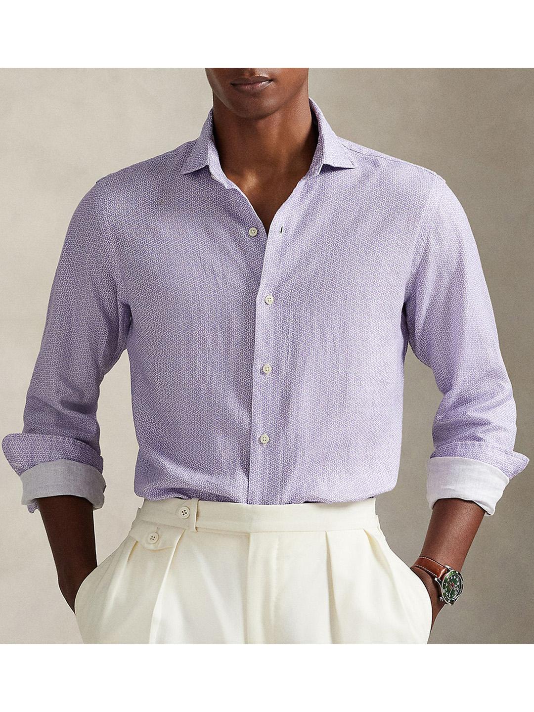 Buy Polo Ralph Lauren Micro Ditsy Printed Custom-Fit Pure Linen