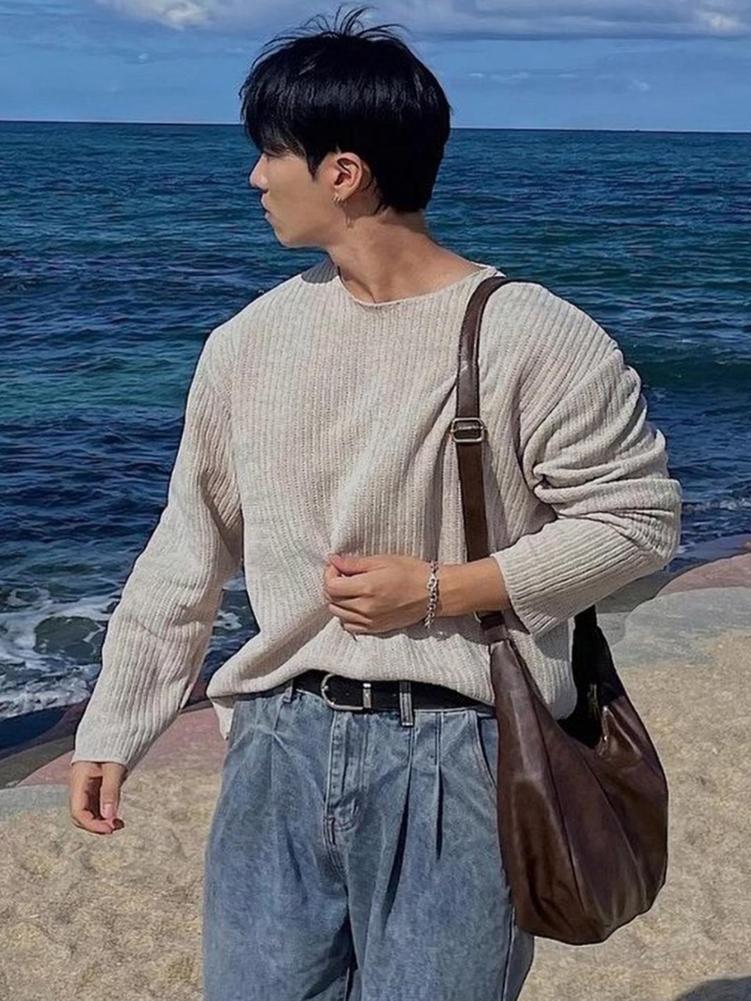 StyleCast x Revolte Self Design Round Neck Long Sleeves T-shirt