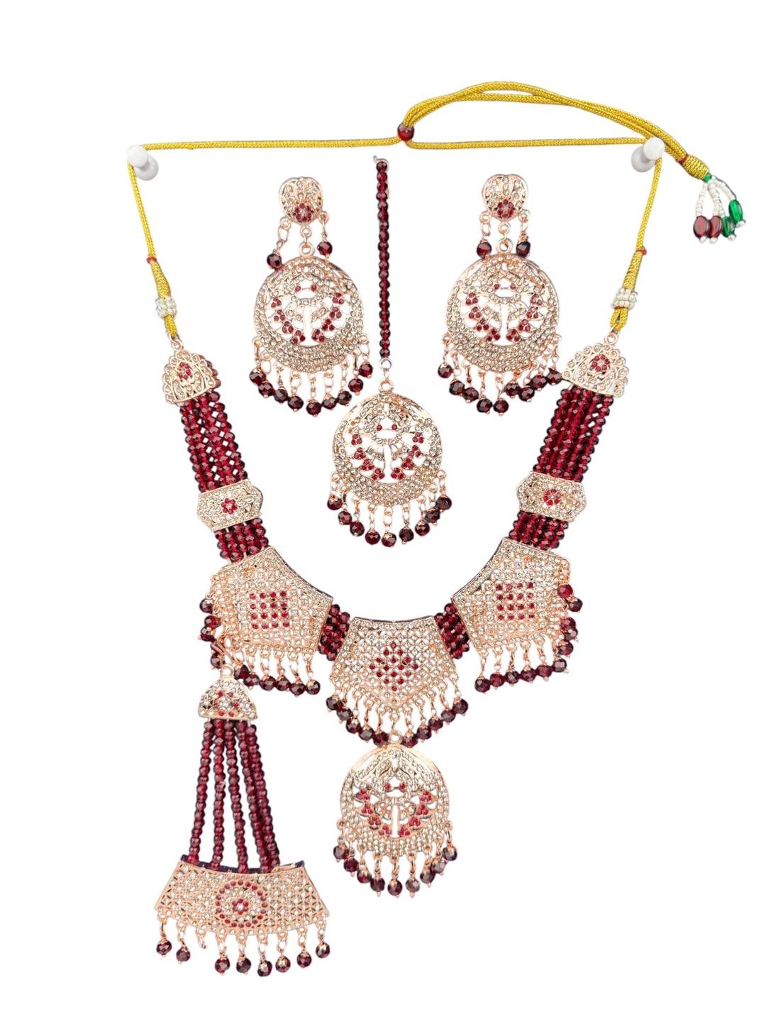 Buy shreeji jewels Gold-Plated Artificial Stones And Beaded