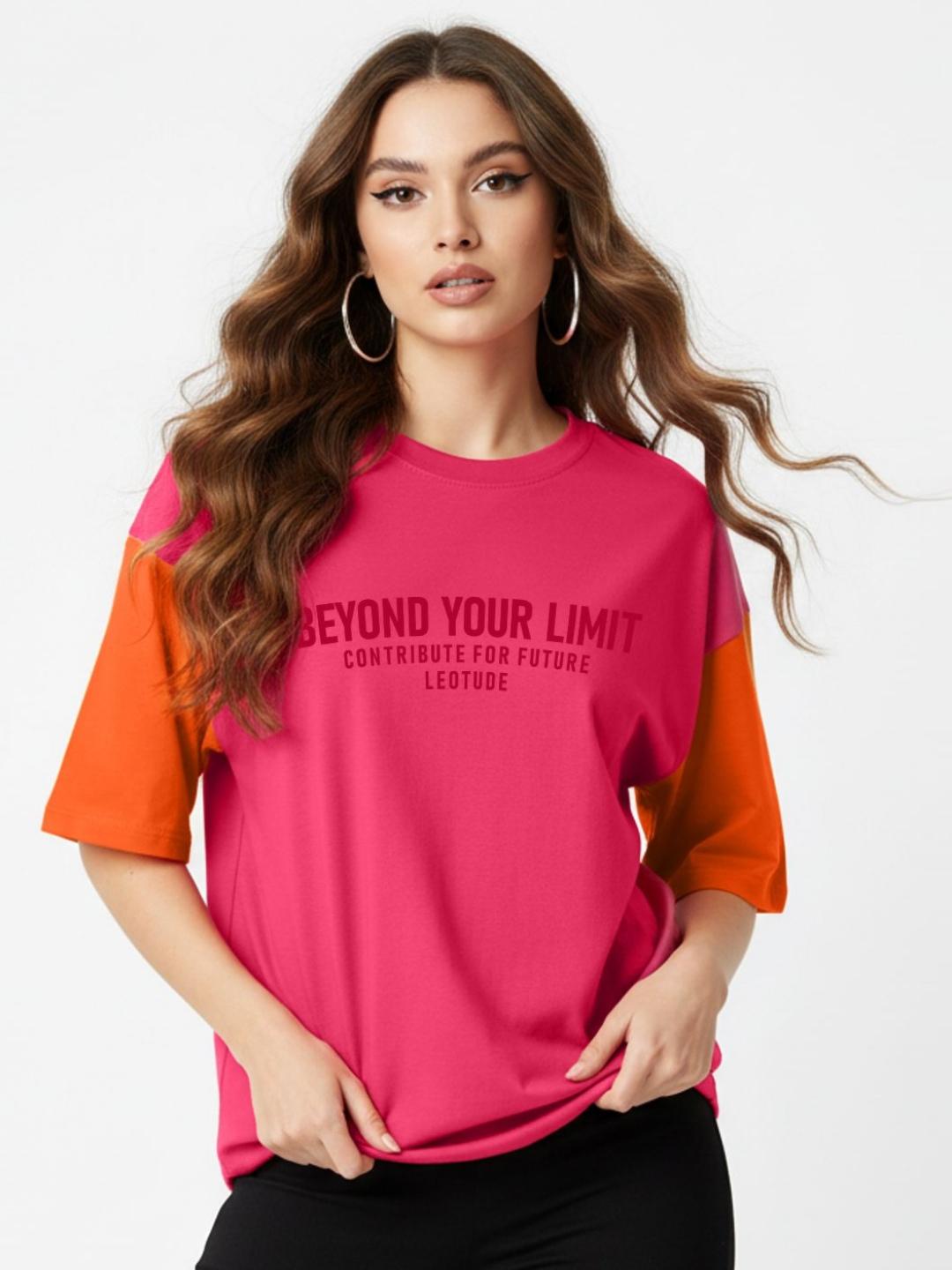 Buy Leotude Colourblocked Round Neck Drop Shoulder Sleeves
