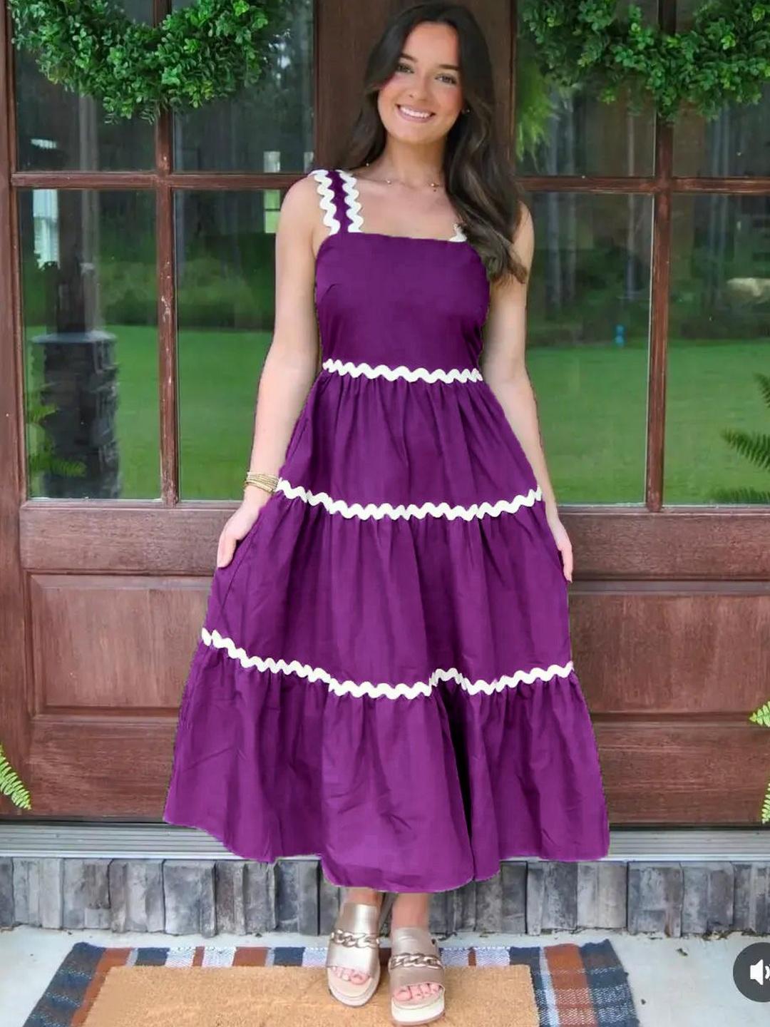 Buy CORSICA Ruffled Crepe A-Line Midi Dress - Dresses for Women