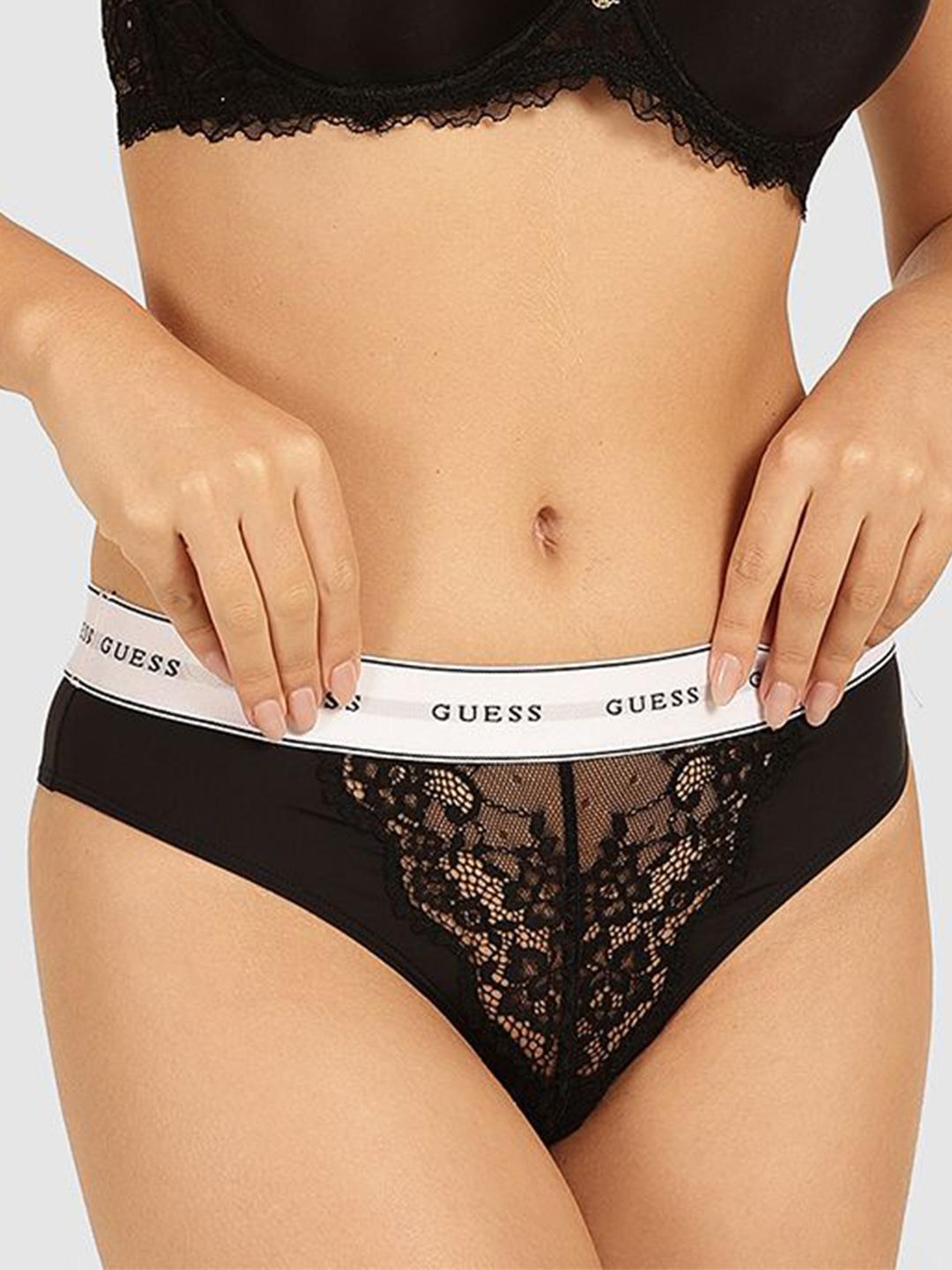 Buy GUESS Floral Lace Low-Rise Anti Bacterial Thongs Brief