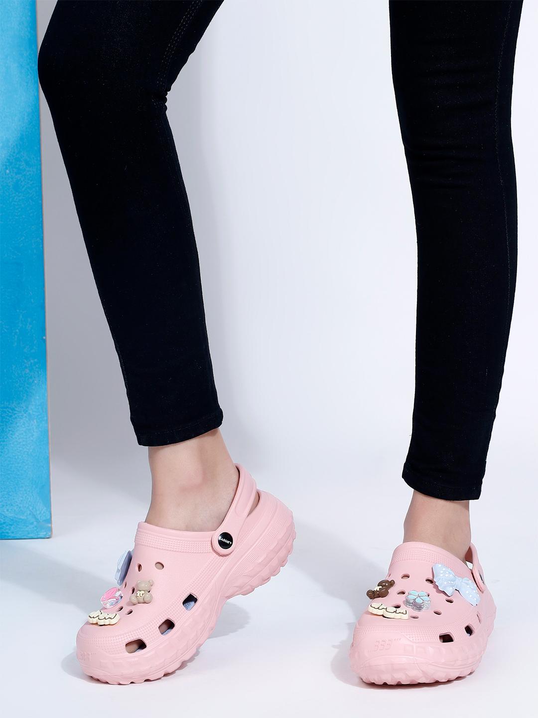 Buy CASSIEY Women Classic Croslite Clogs With Bows Flip Flops