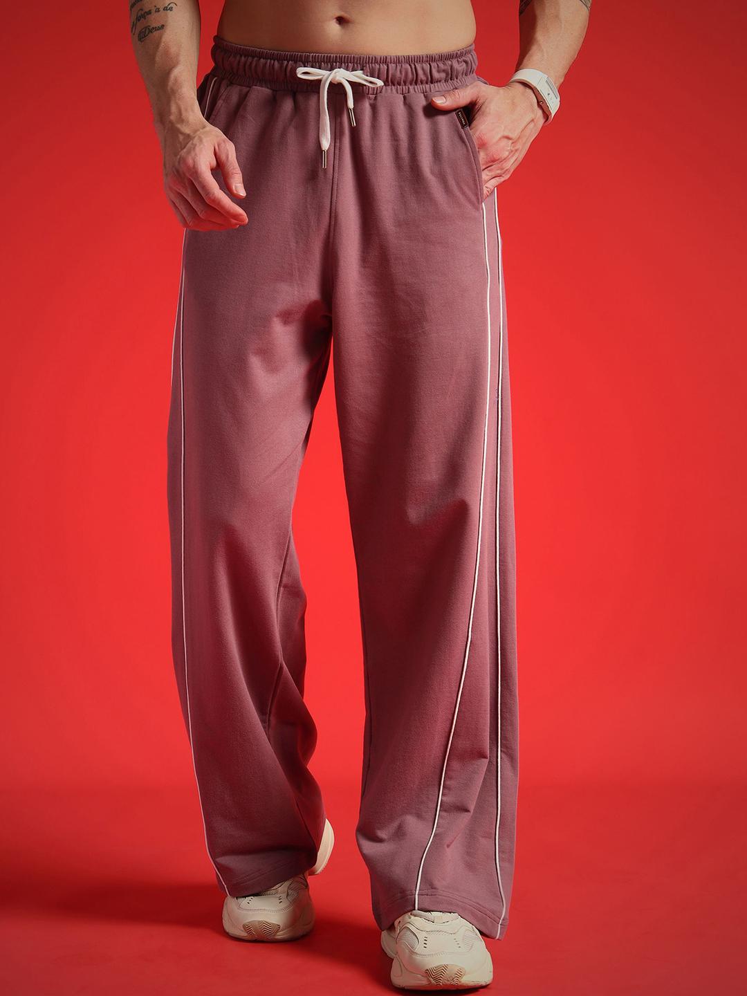 PockMAN Men Pure Cotton Wide-Leg Track Pants - Image 1