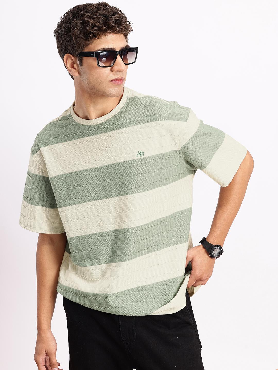Aeropostale Oversized Striped T-Shirt - Image 1