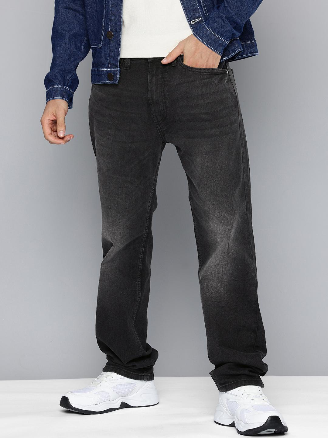 Levis Men 505 Straight Fit Light Fade Stretchable Jeans - Image 1
