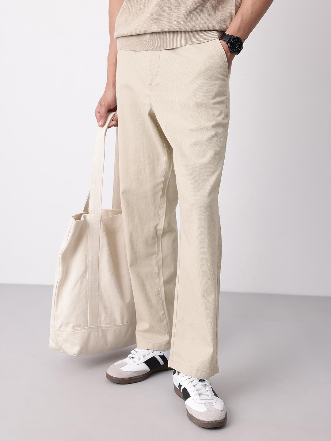 Mast & Harbour Men Relaxed Fit Casual Trousers - Image 1