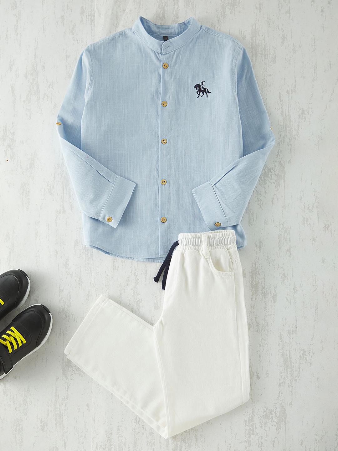 Trendyol Boys Pure Cotton Shirt & Trouser - Image 1