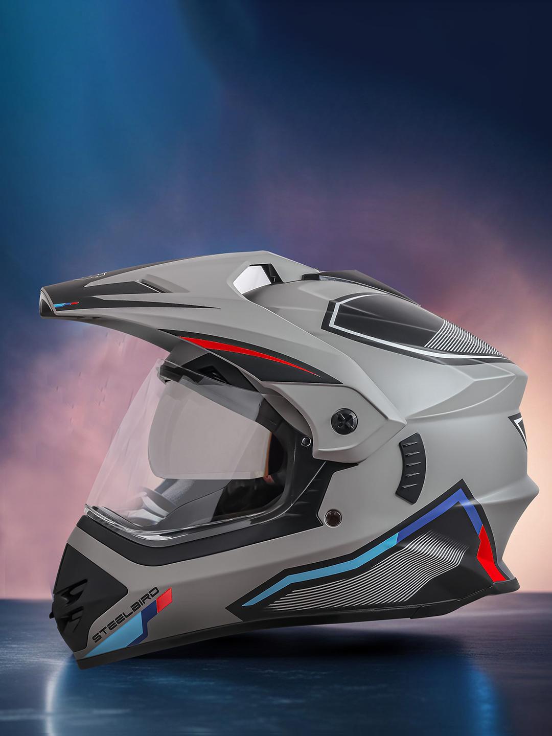 Buy Steelbird SBH 13 ISS Racer Double Visor Full Face Helmet