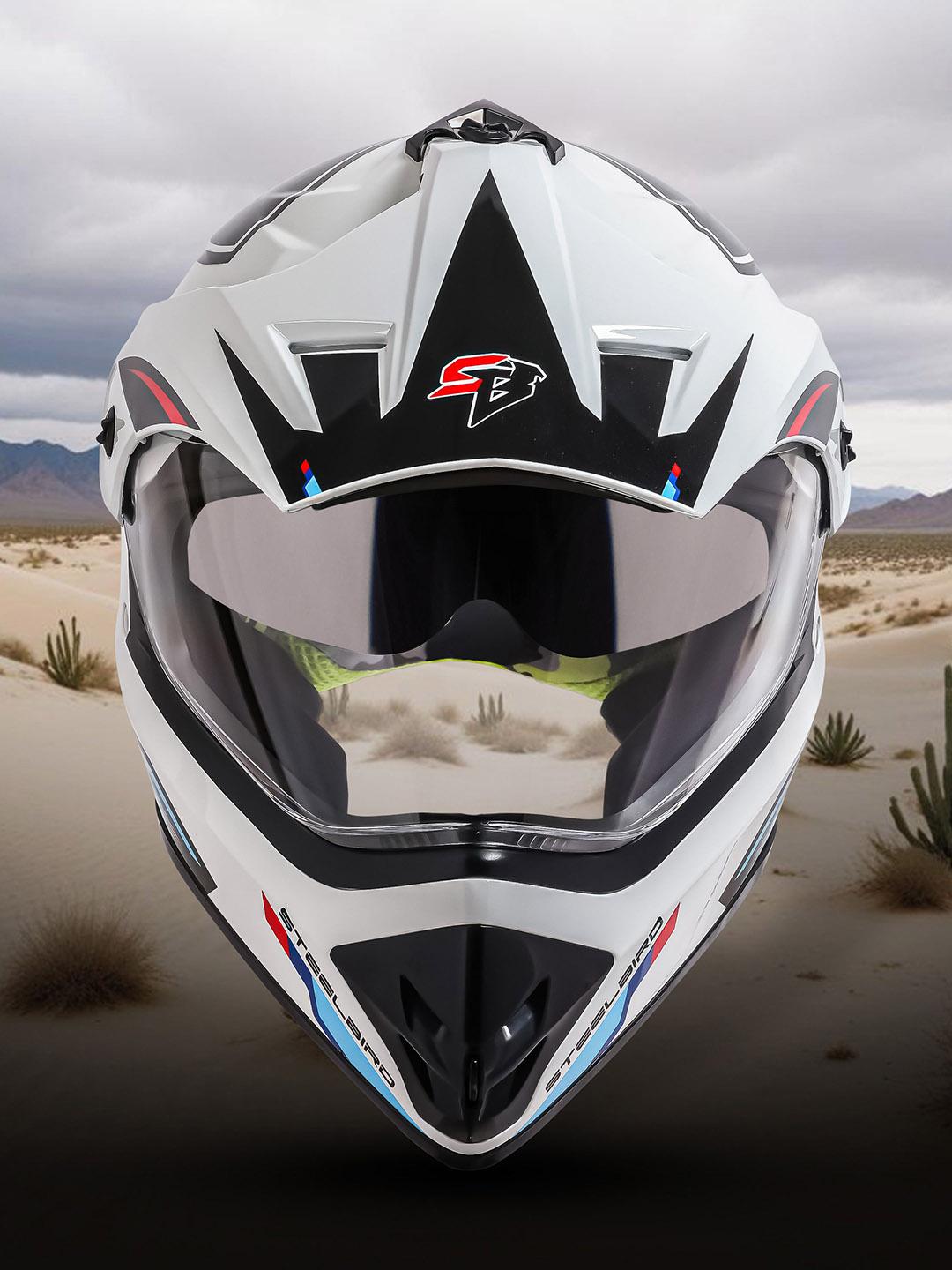 Steelbird SBH 13 ISS Racer Double Visor Full Face Helmet - Image 1