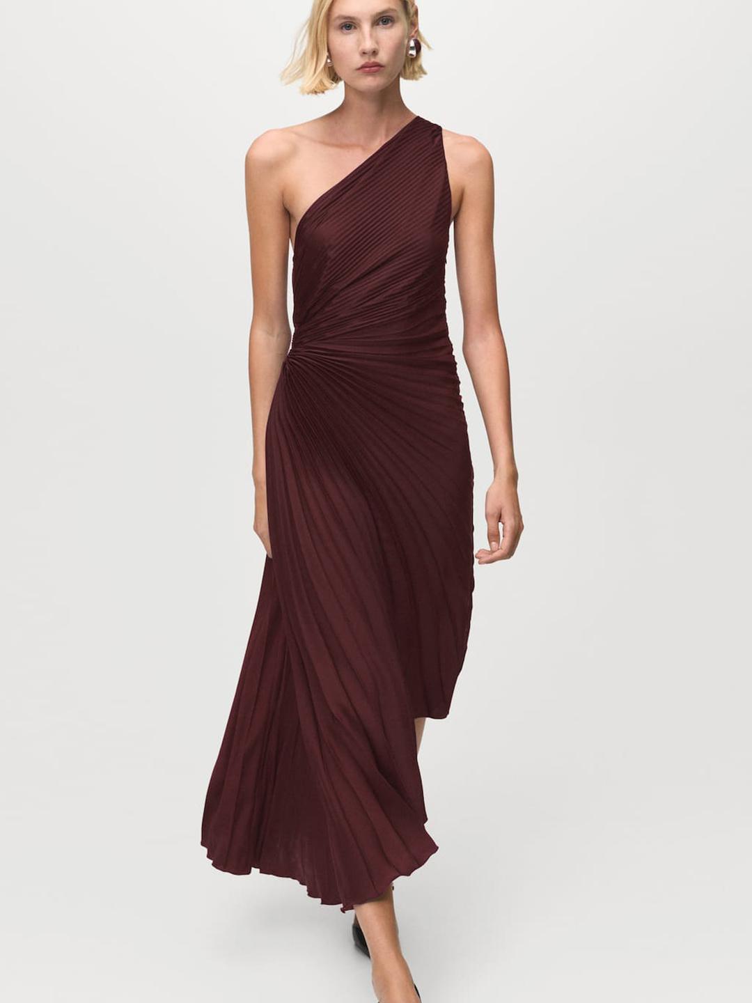 strapless open back dress Zone Planet | Elegant Short Sleeve Lace Up Pleated Print Dress