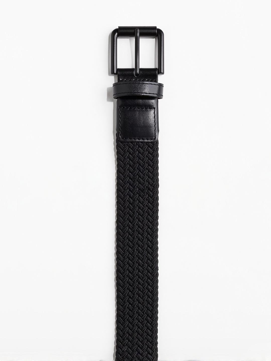 Buy H&M Men Black Elasticated Fabric Belt Belts for Men 18305620