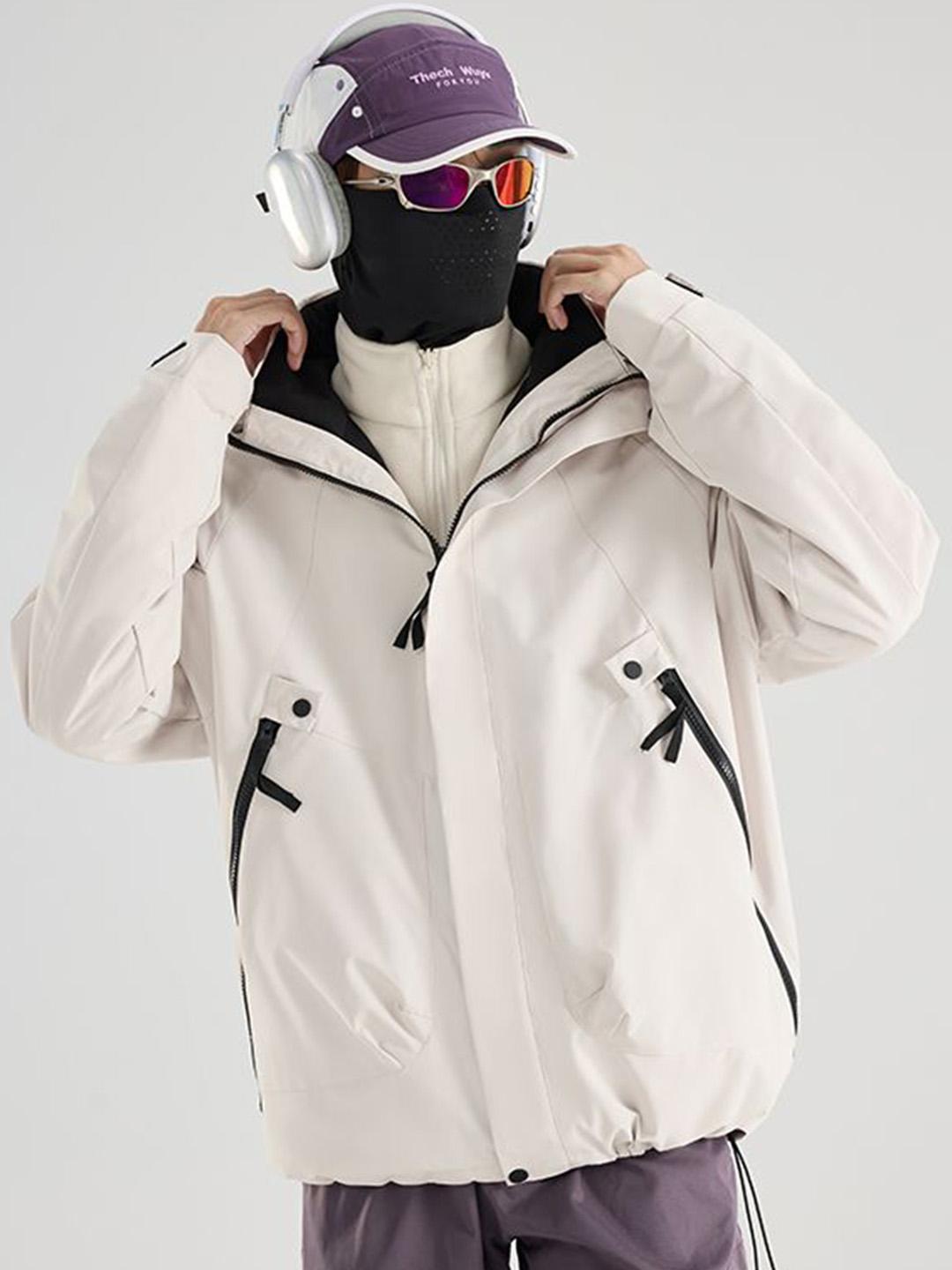 StyleCast x Revolte Men Hooded Solid Windcheater Jacket