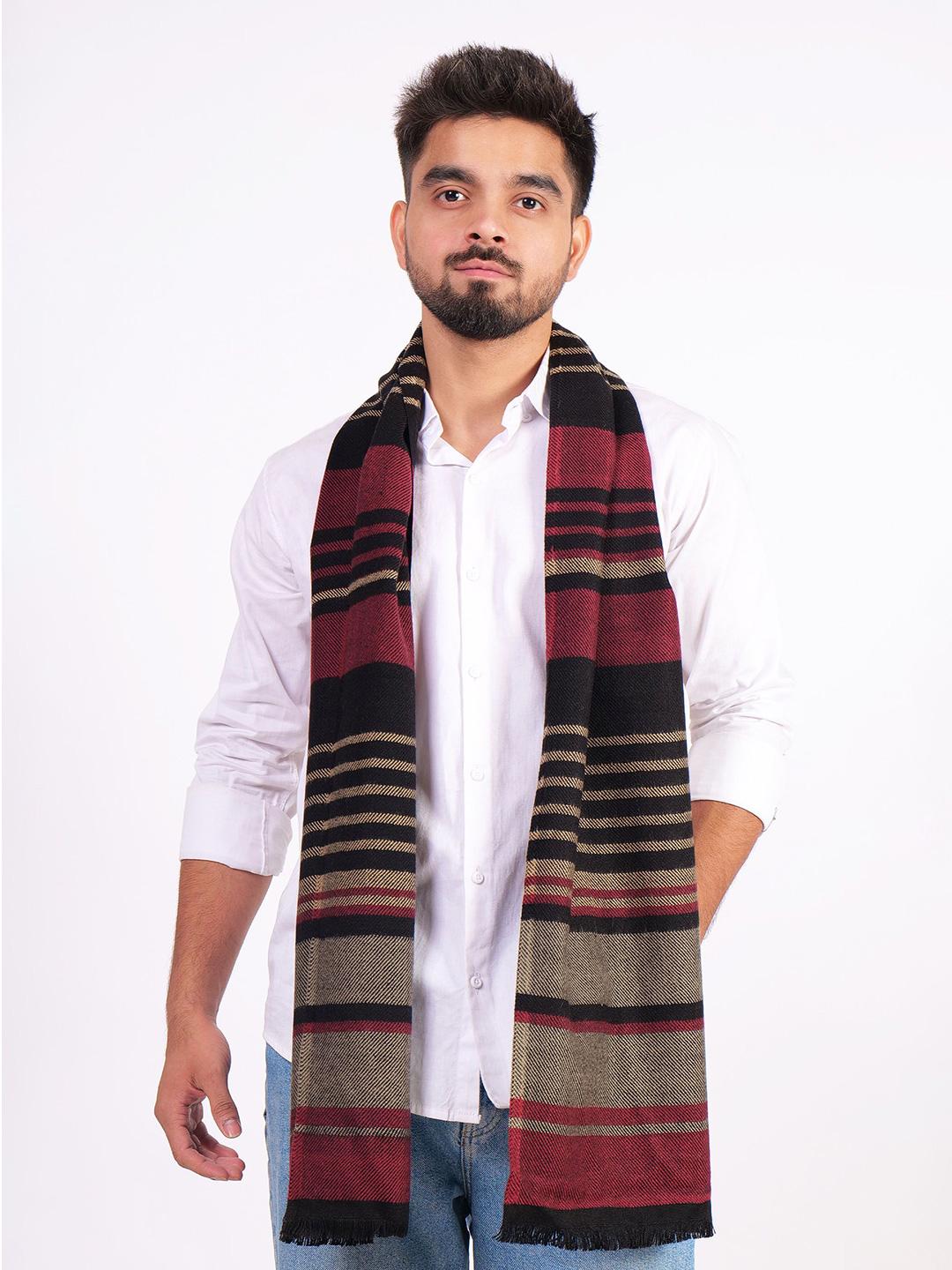 Mast & Harbour Unisex Striped Scarf - Image 1