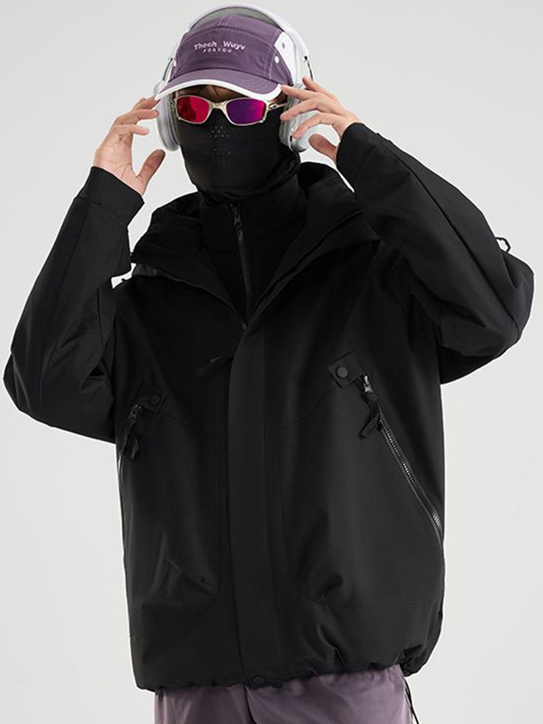 StyleCast x Revolte Men Hooded Solid Windcheater Tailored Jacket
