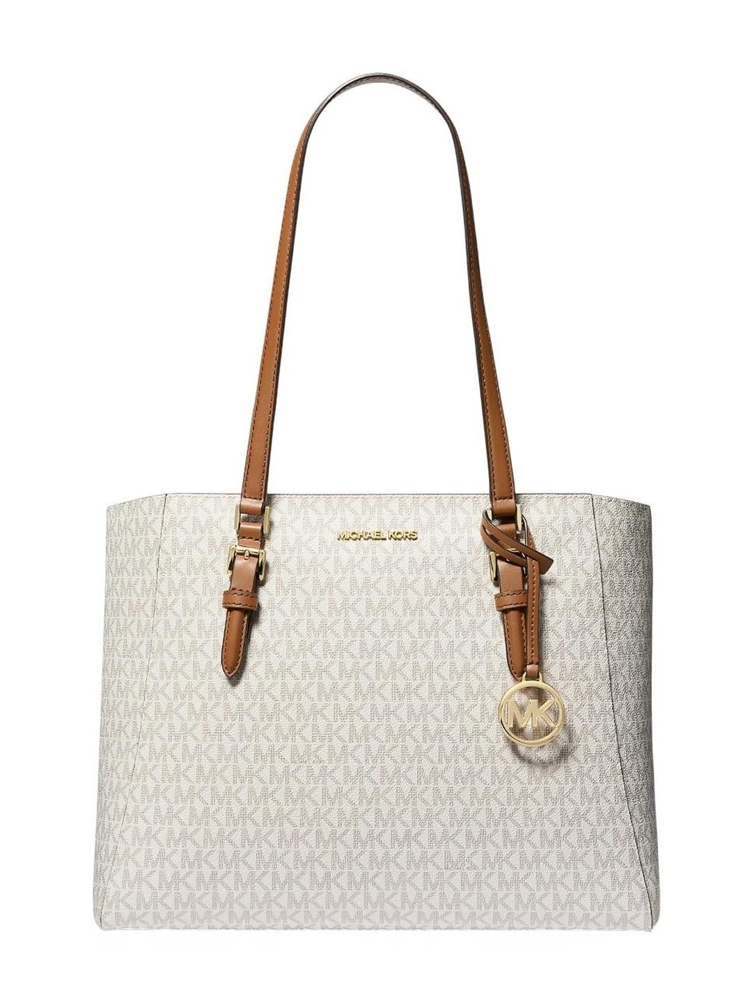 Buy Michael Kors Charlotte Brand Logo Buckle Detail Canvas Large
