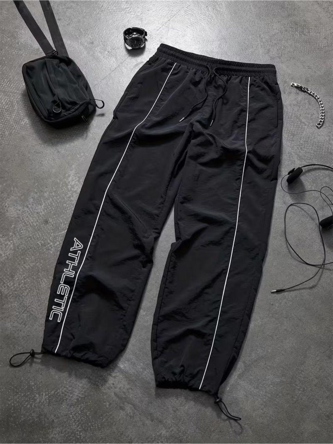 Povaxpo Men Regular Fit Graphic Print Track Pants