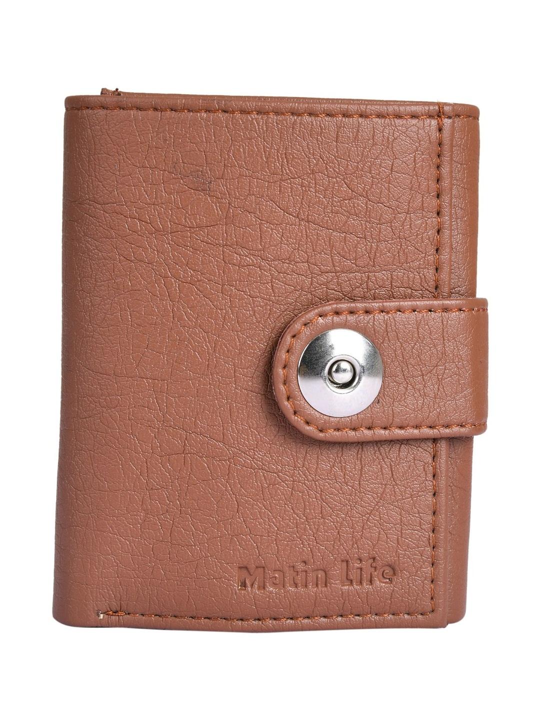 MATIN LIFE Men Textured PU Two Fold Wallet - Image 1