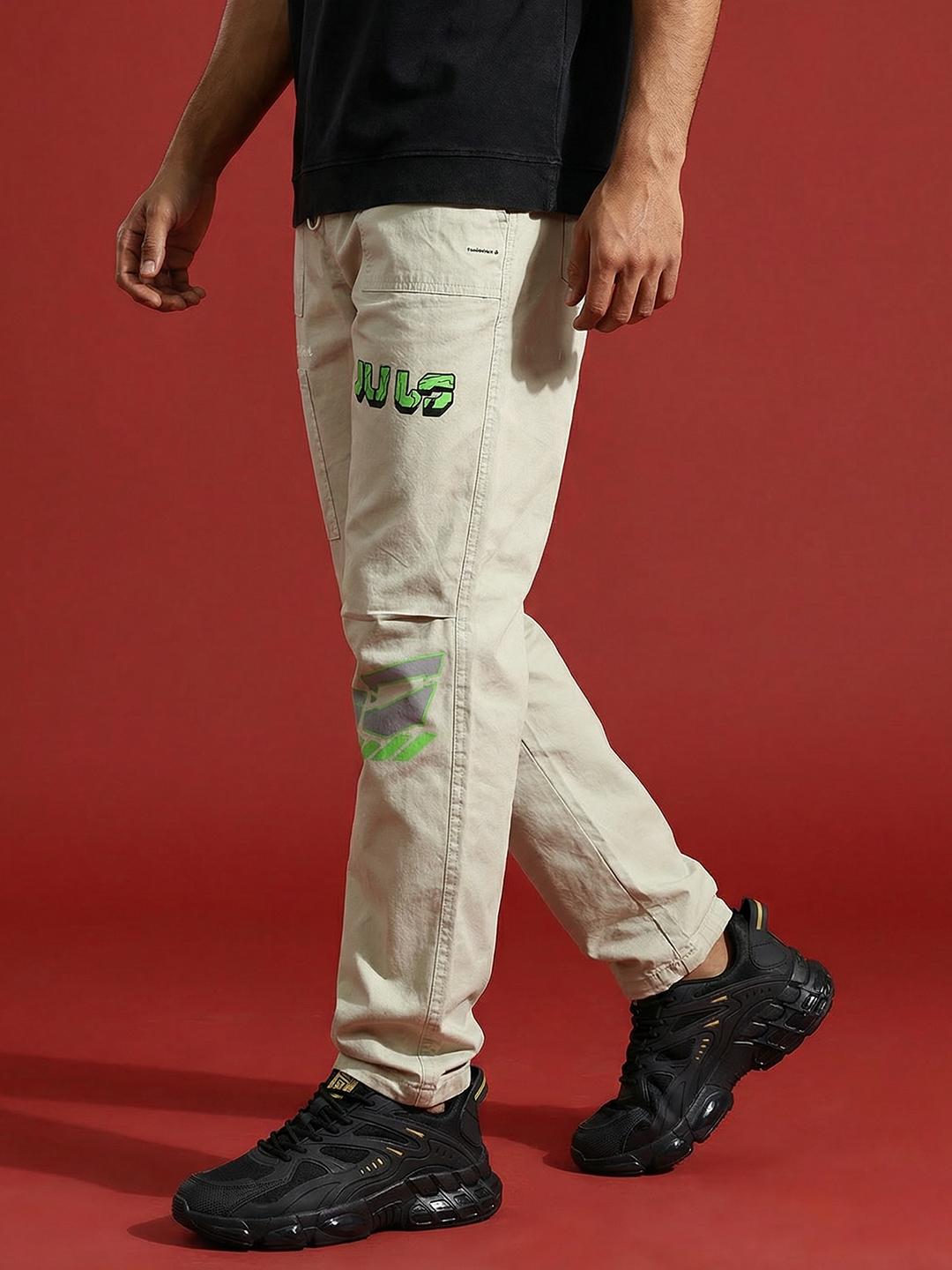MARVEL STREET Men Printed Cotton Parachute Trousers - Image 1