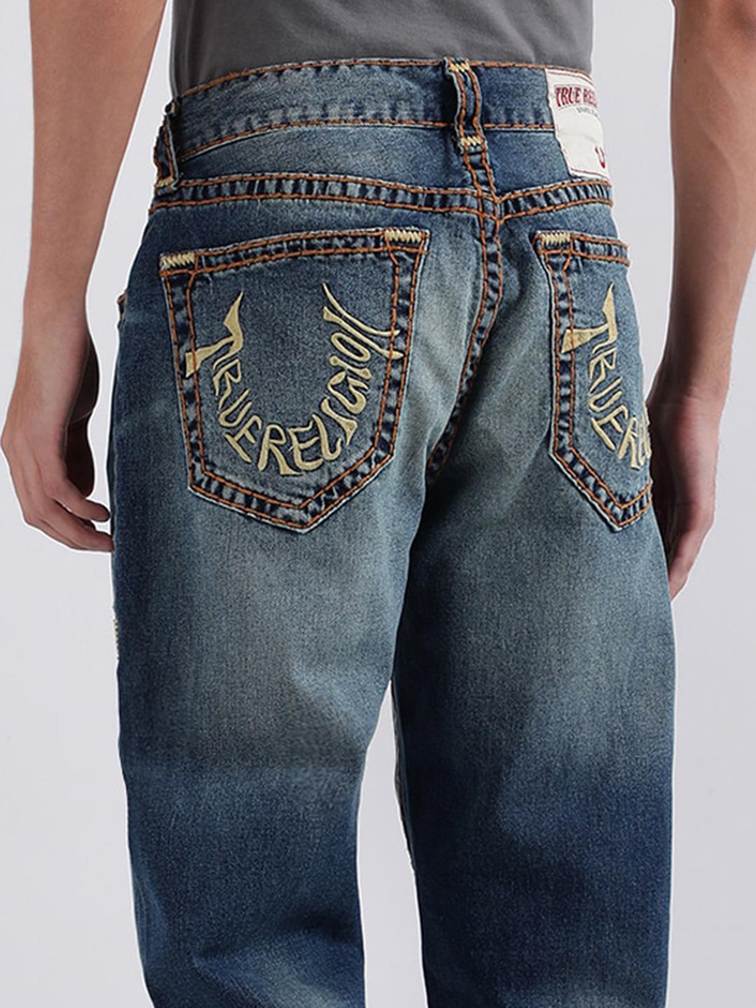 Buy True Religion Men Super T Bobby Oversize Fit Blue Mid Rise