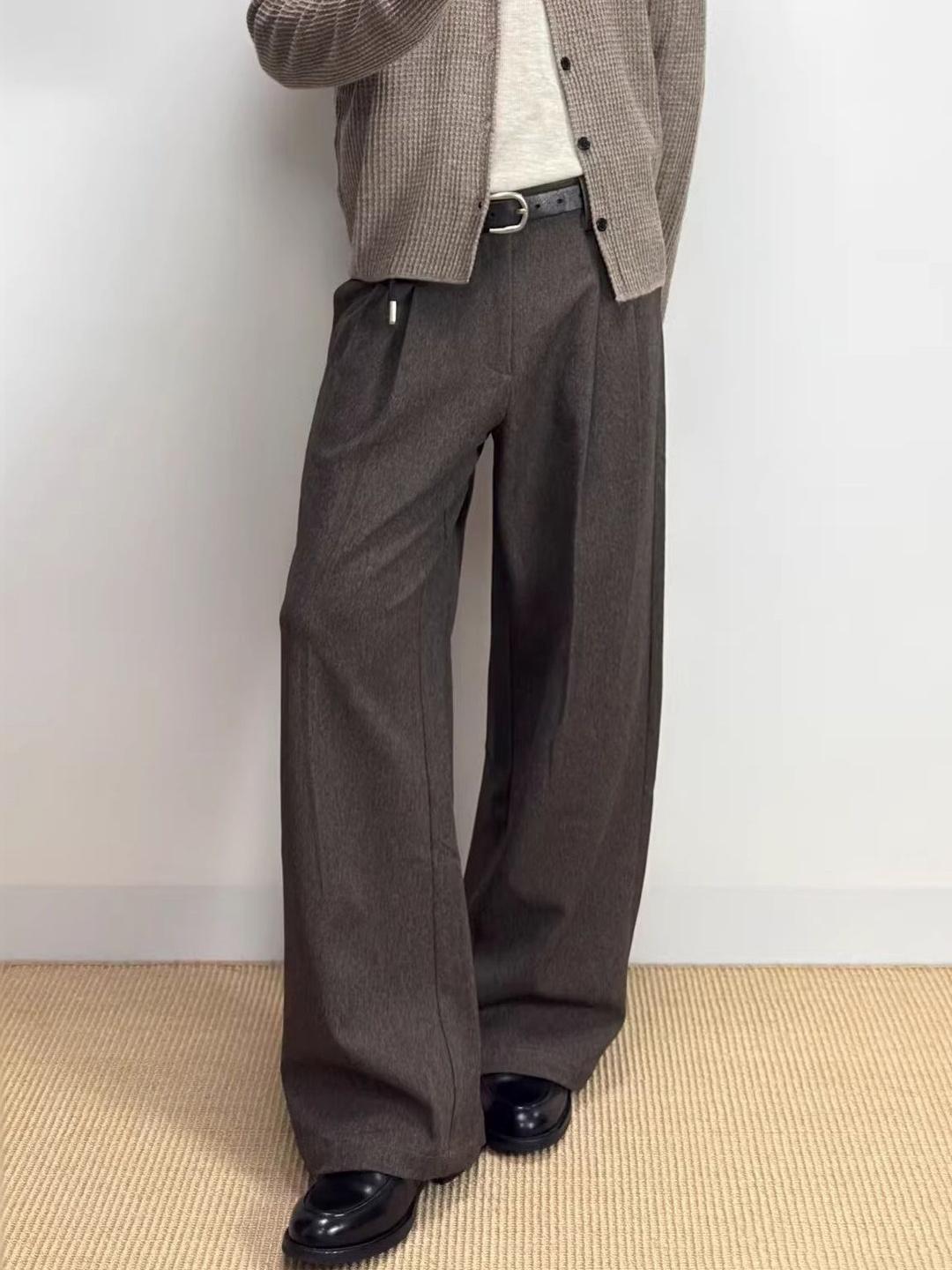 ANDREW HILL Men Easy Wash Pleated Trousers - Image 1