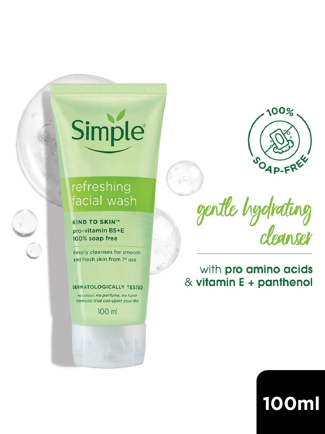 Simple Refreshing Facial Wash with Pro-Vit B5 & Vit E - 100ml