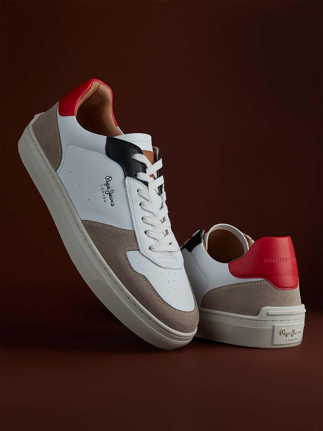 Pepe Jeans Men Colourblocked PU Sneakers