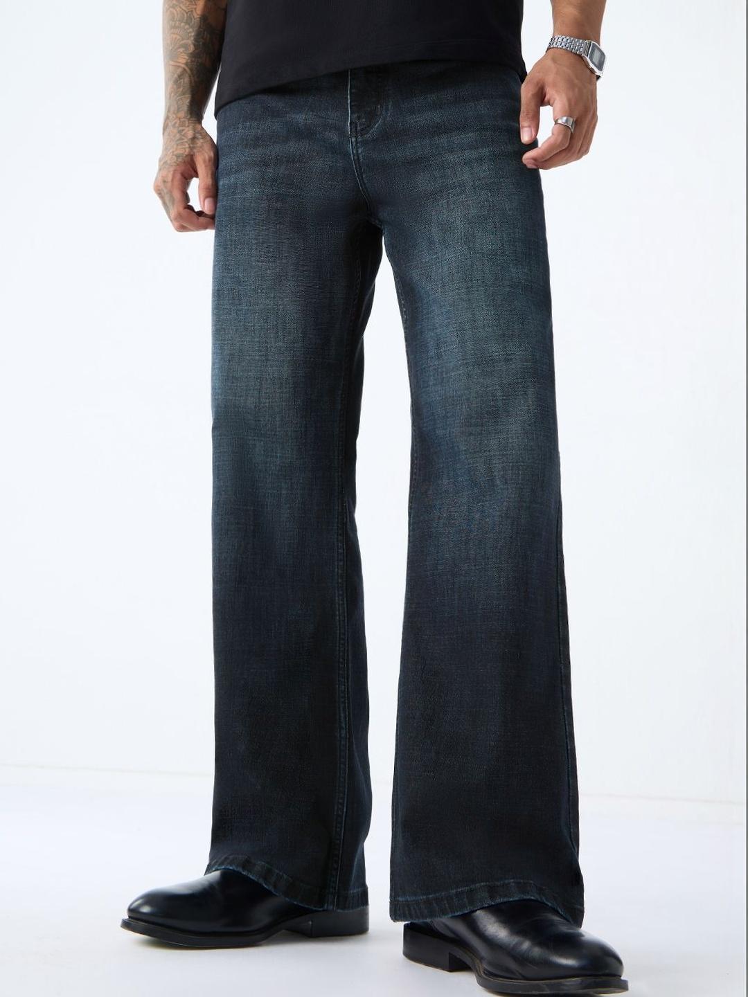 The Souled Store Men Bootcut Fit Denim Blue Jeans - Image 1