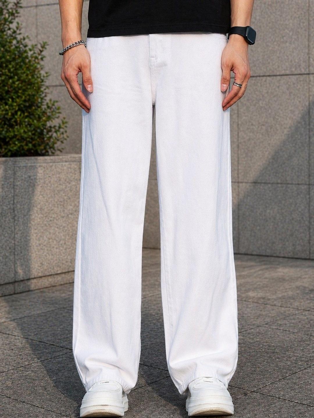 JAMES WEBB Men Classic Wide Leg Mid-Rise Stretchable Jeans - Image 1