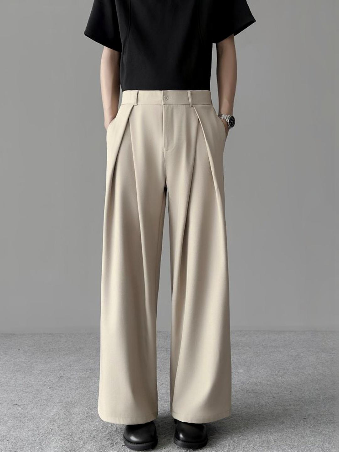 Suo Men Easy Wash Pleated Trousers - Image 1