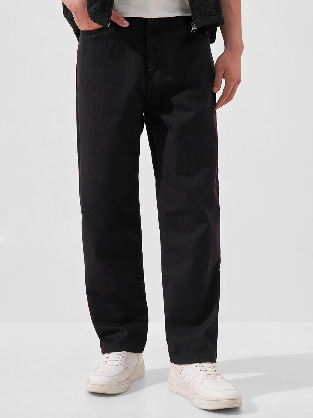 HIGHLANDER Men Loose Fit Mid-Rise Cotton Jeans