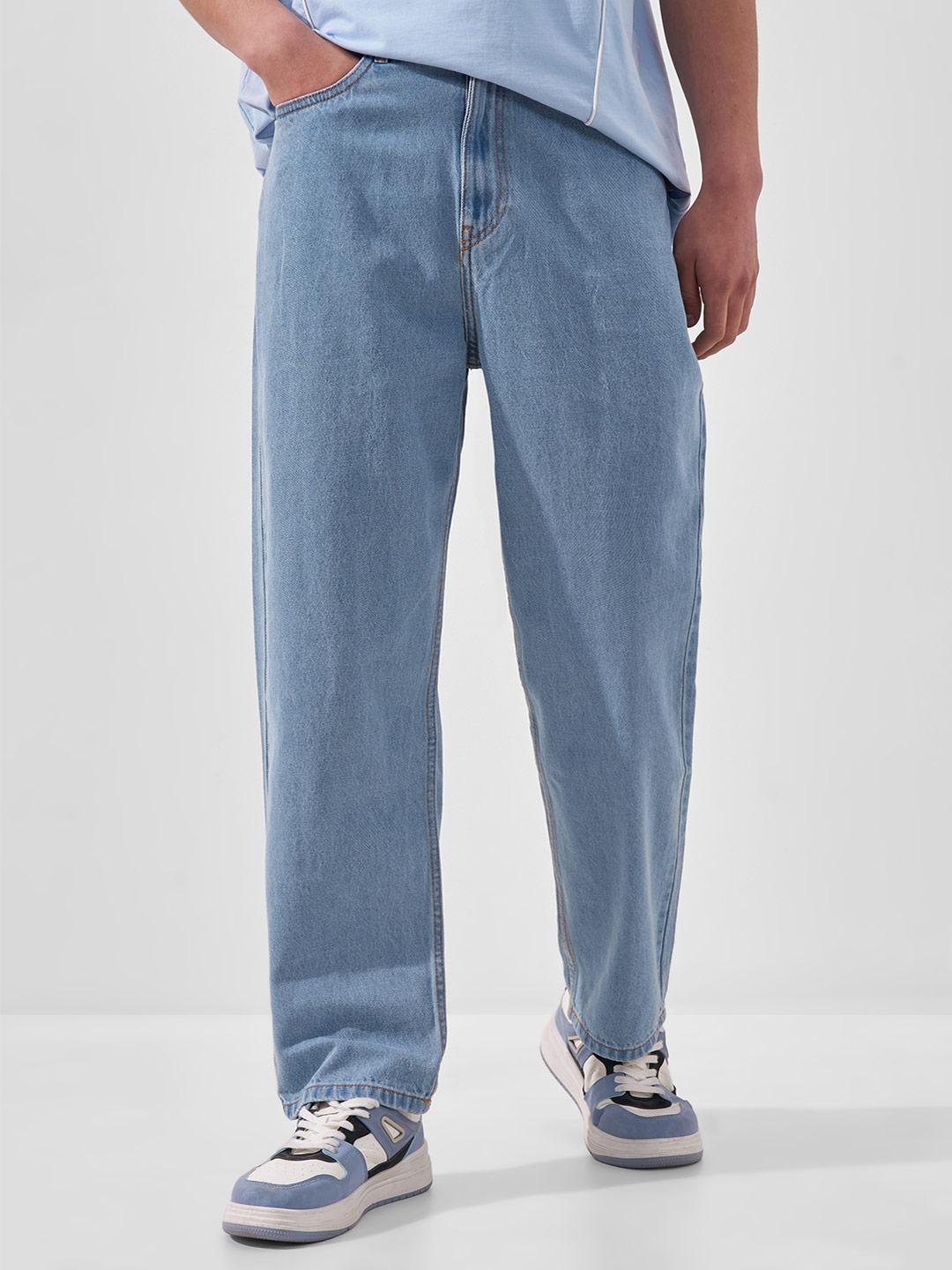 HIGHLANDER Men Loose Fit Mid-Rise Cotton Jeans