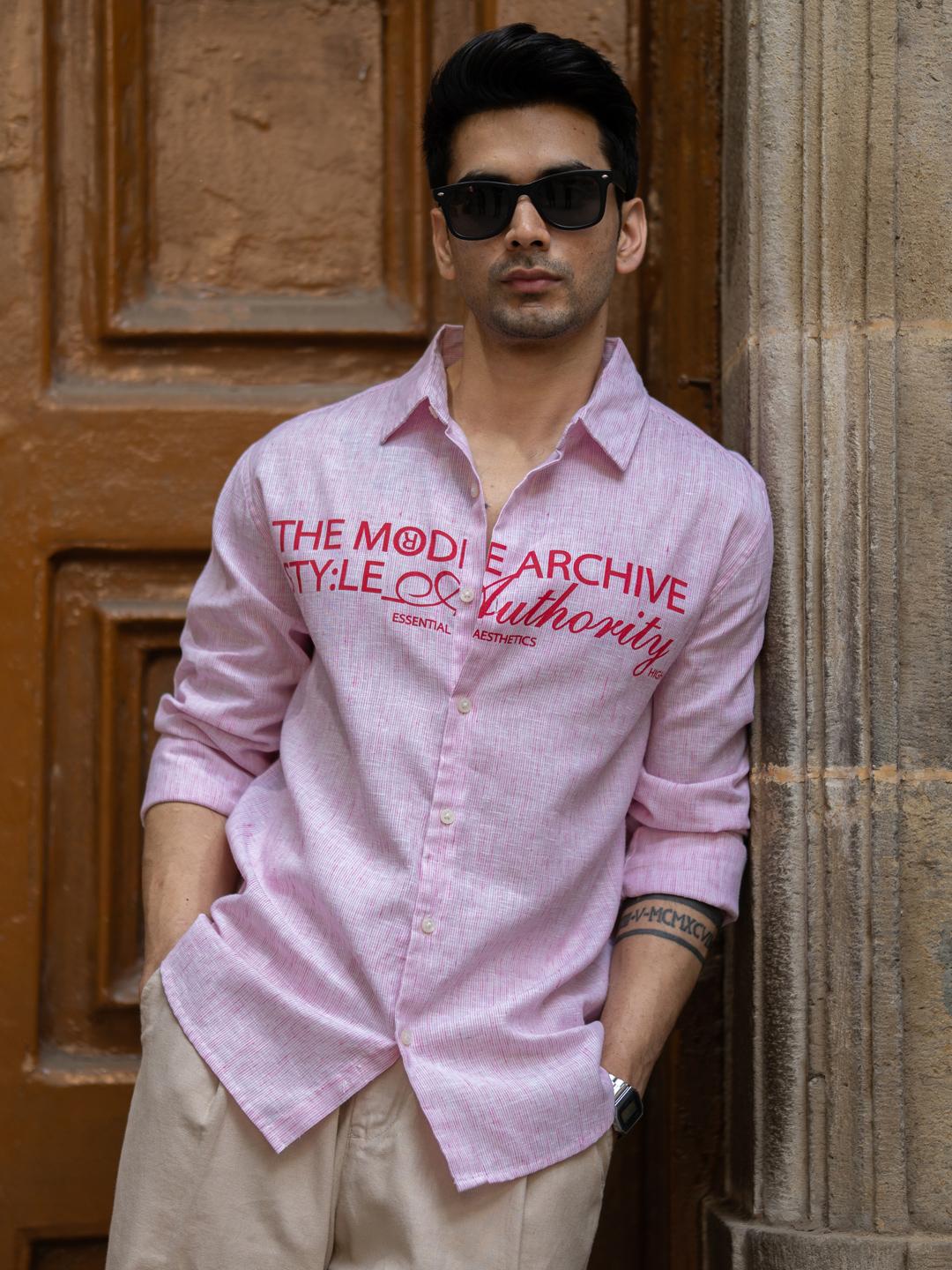 Powerlook Men Printed Stripe Shirts