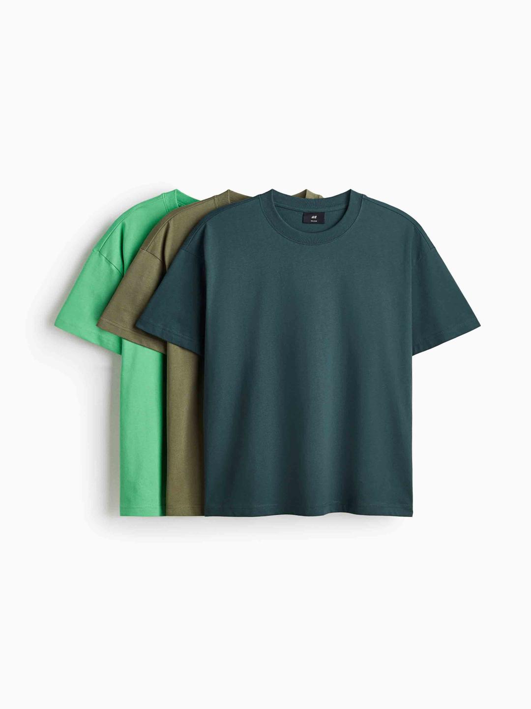 H&M 3-Pack Relaxed Fit T-Shirt for Men