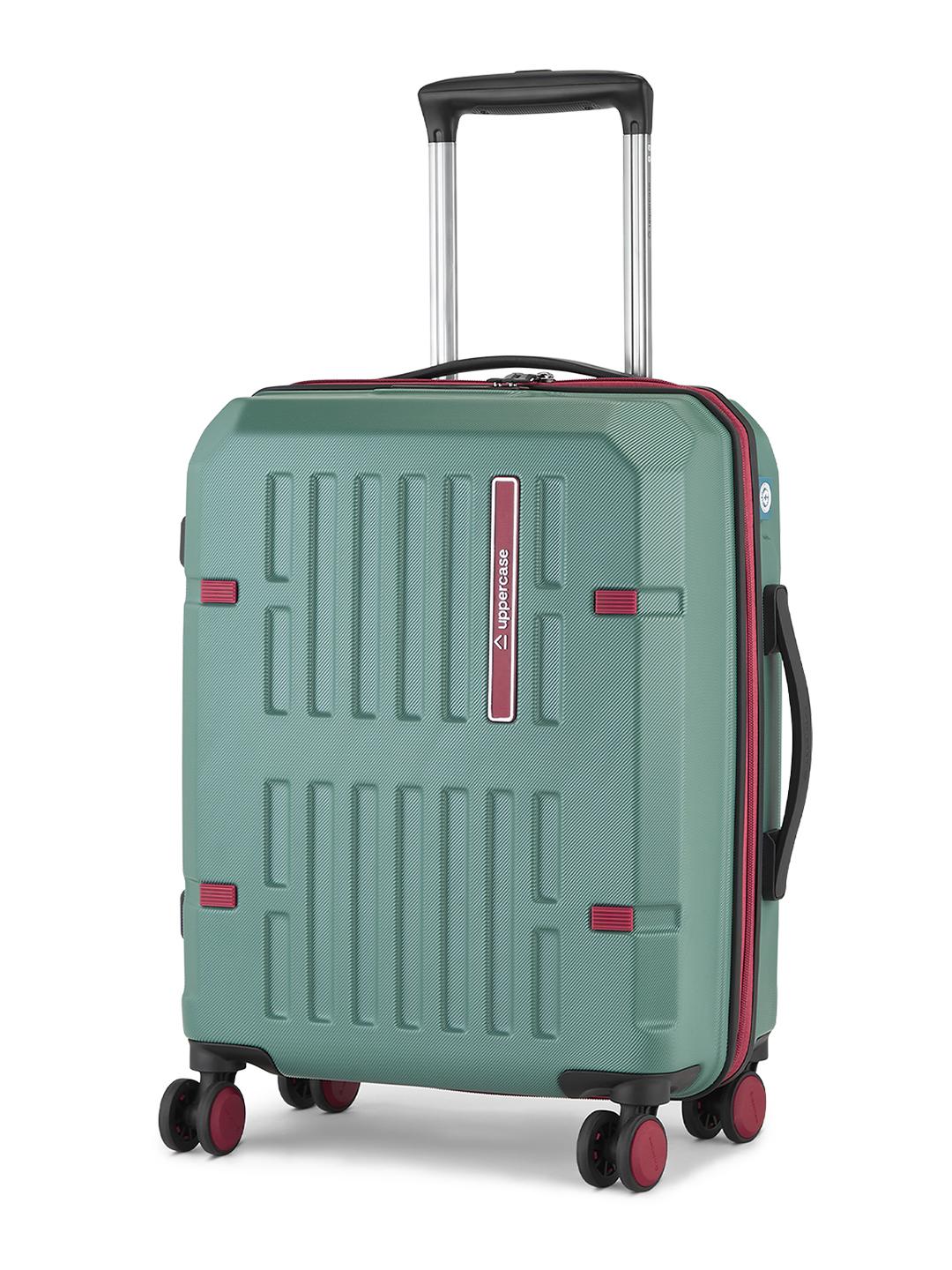 Buy uppercase Hexa Textured Large Hard Sided Trolley Bag With TSA