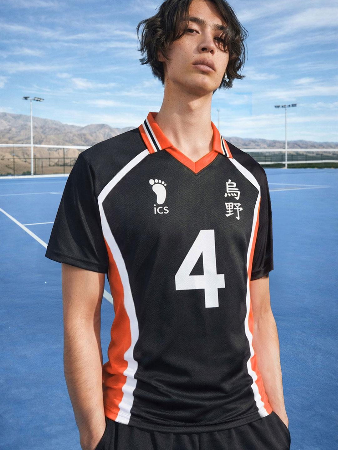 COMICSENSE Haikyu Anime Printed Polo Collar T-Shirt