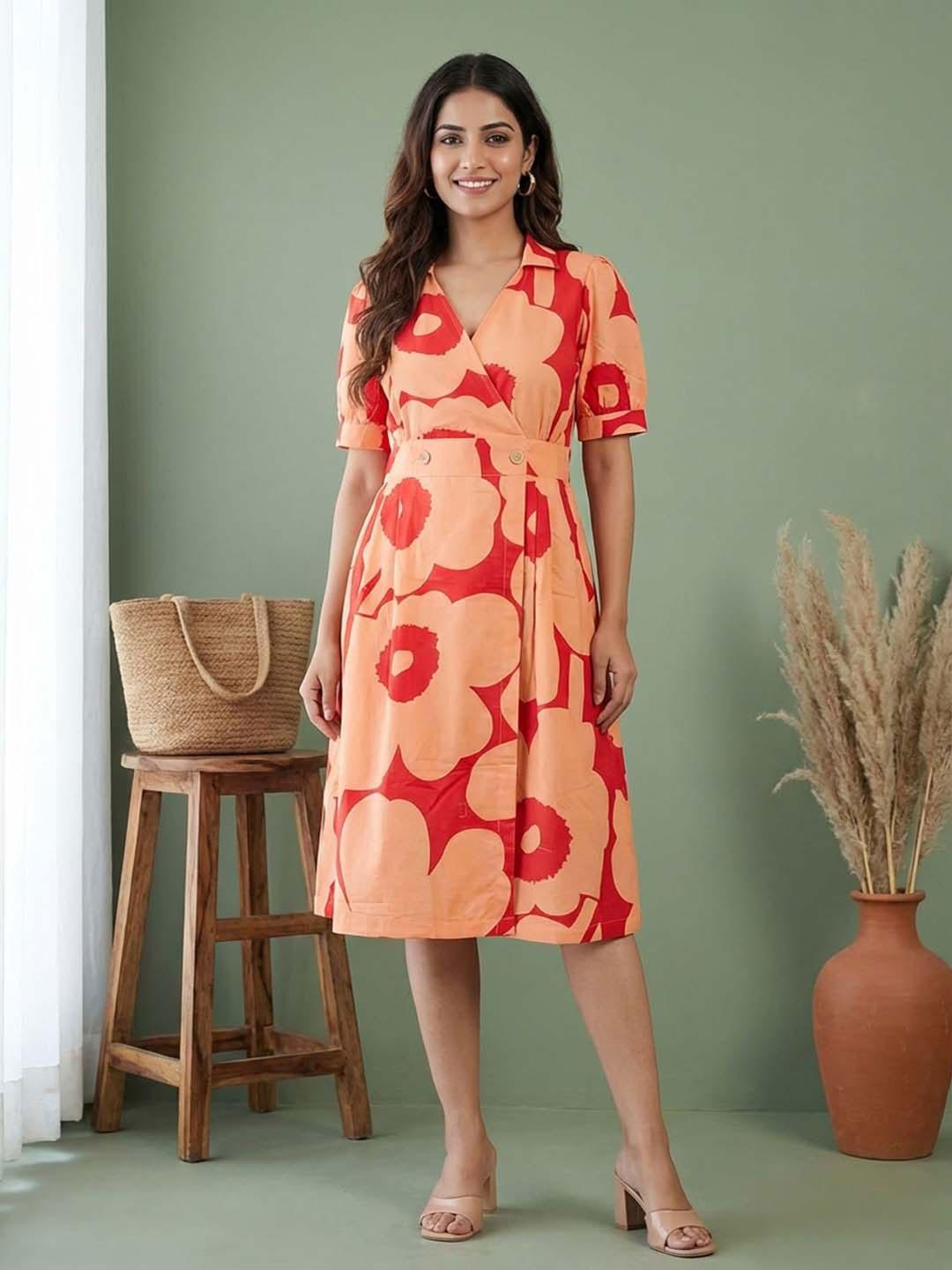 DressBerry Print Fit & Flare Dress - Myntra