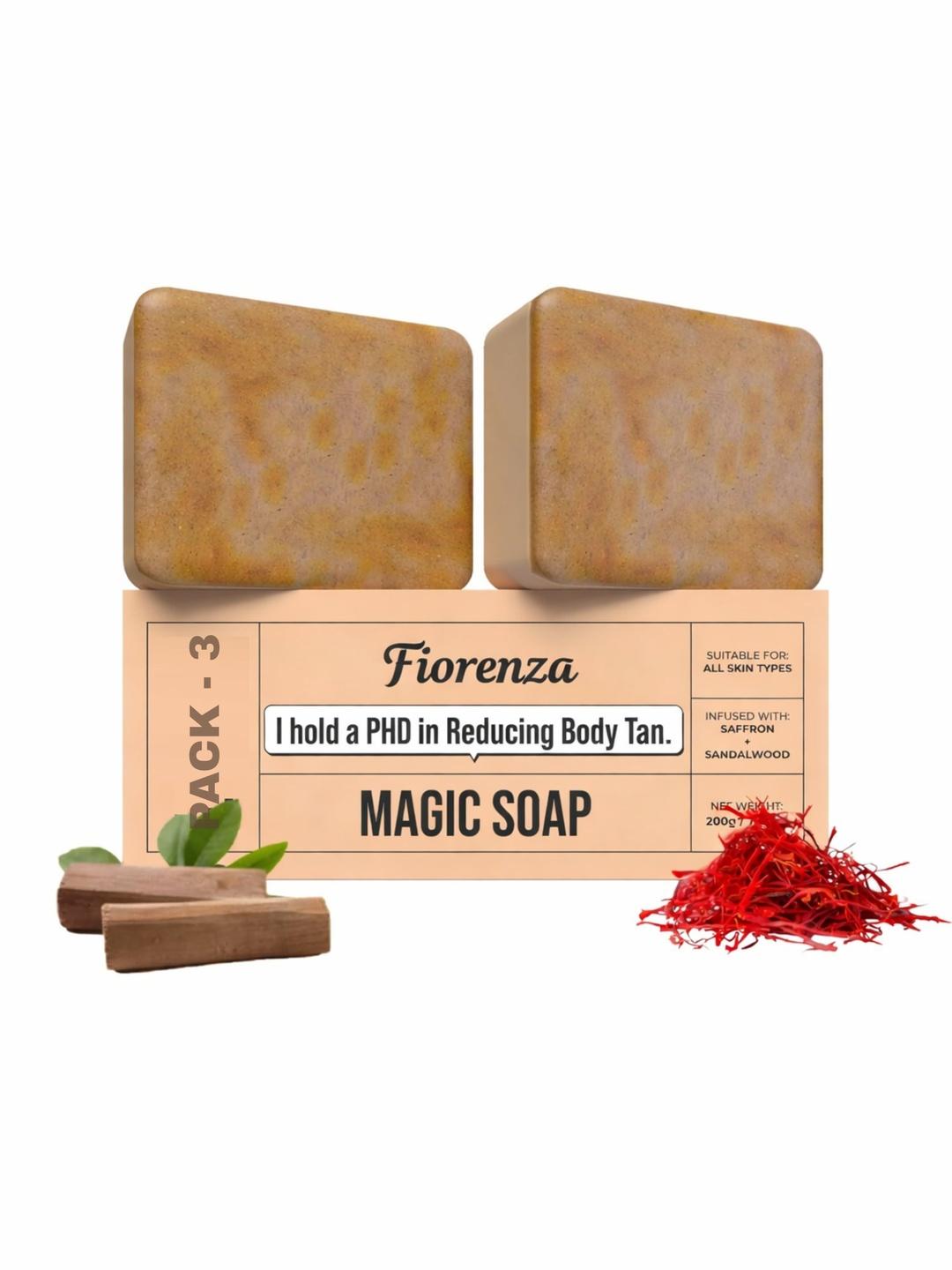 Buy Fiorenza Set Of 3 Reducing Body Tan Magic Soap - 200 g Each