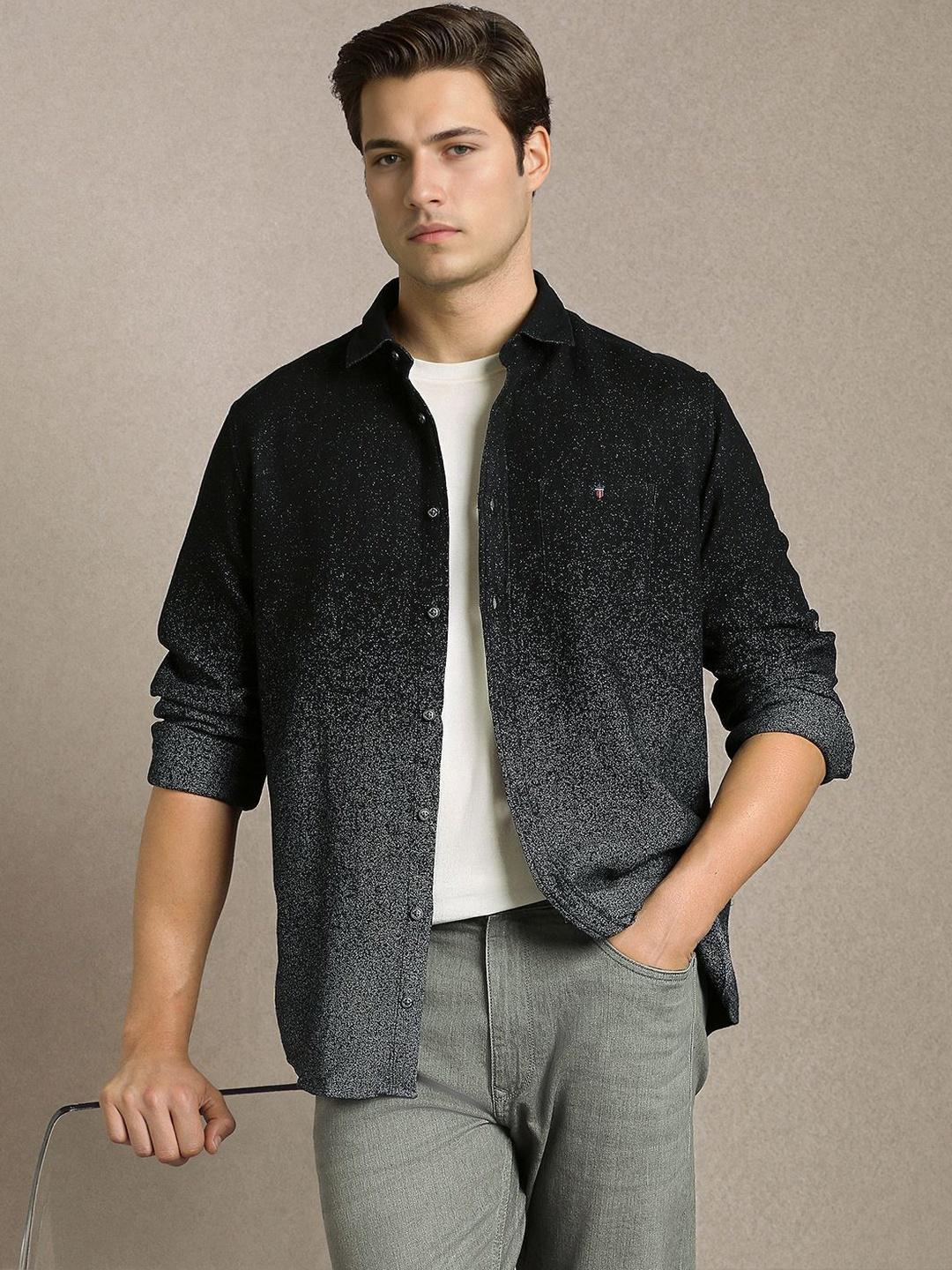 Louis Philippe Jeans Men Slim Fit Printed Casual Shirt